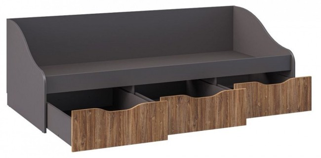 Кровать односпальная Мальма (графит дуб стирлинг  2050x960x670)