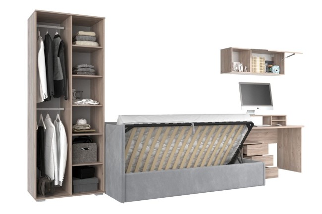 Гарнитур для детской Лайк К45 (дуб мария дуб мария, фуксия капучино )