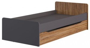 Кровать односпальная Мальма (графит дуб стирлинг  2040x1080x800)
