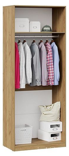 Шкаф платяной Хилтон (дуб крафт золотой графит  902x528x2261)