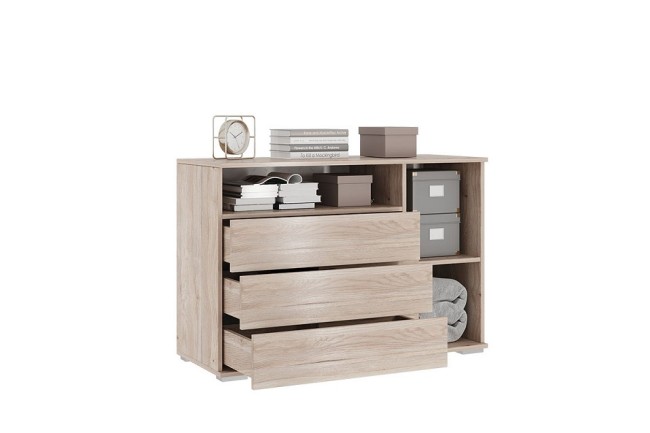 Тумба комбинированная Лайк 26.01 (дуб мария дуб мария, фуксия  1050x420x720)