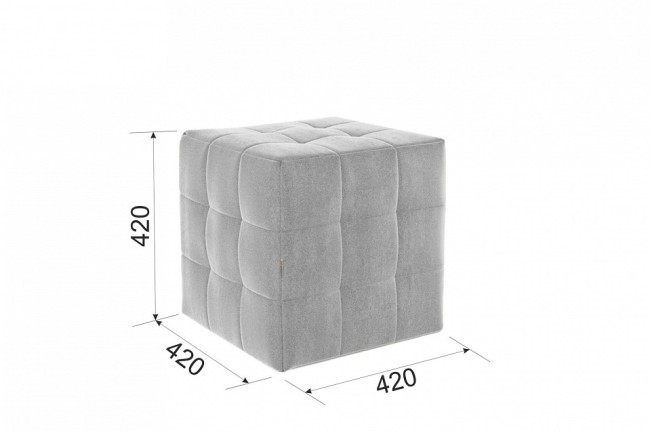 Пуф Рубик 2 (  пудровый 420x420x420)