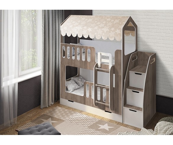 Двухъярусная кровать Домик "Сказка"