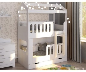 Двухъярусная кровать Домик "Сказка"