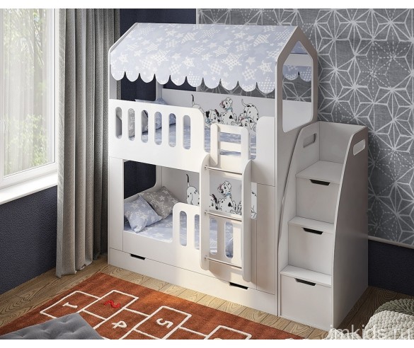 Двухъярусная кровать Домик "Сказка"
