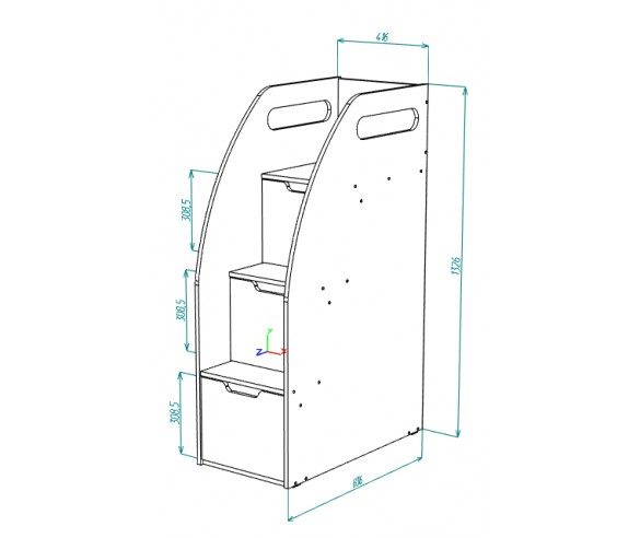 Двухъярусная кровать Домик "Сказка"