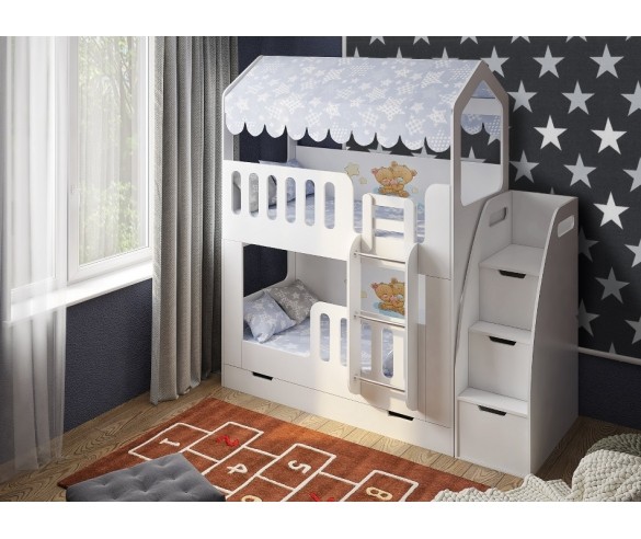 Двухъярусная кровать Домик "Сказка"