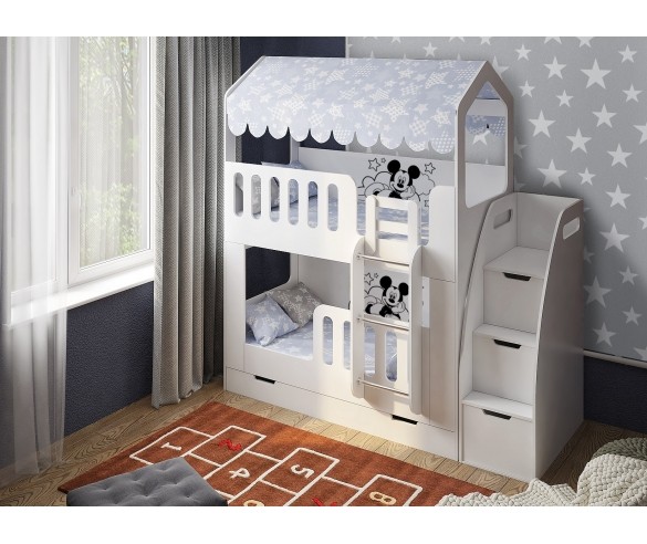 Двухъярусная кровать Домик "Сказка"
