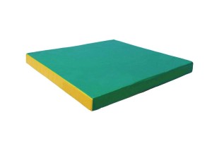 Мат № 2 (100 х 100 х 10) "KMSsport" зелёно/жёлтый