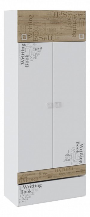 Шкаф платяной Оксфорд ТД-139.07.22 (белый белый, ривьера  876x450x2203)