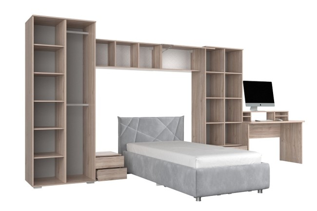 Гарнитур для детской Лайк К105 (дуб мария графит, дуб мария графит )