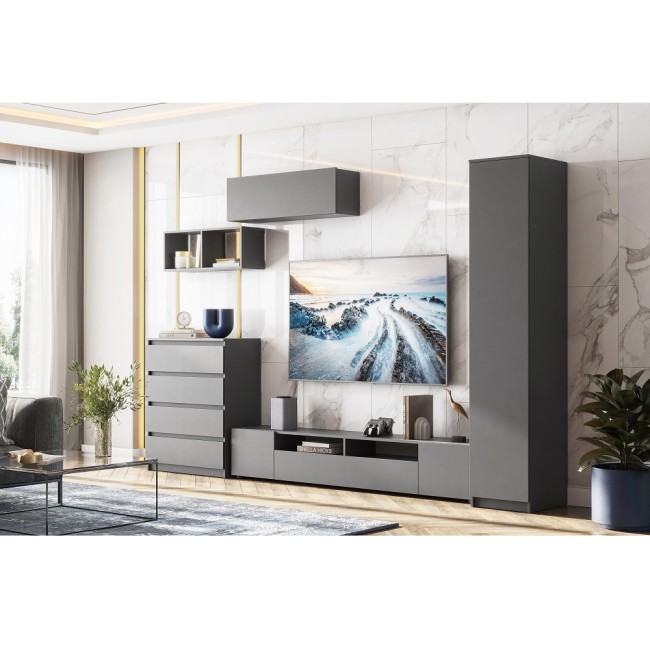 Комод с ящиками КМ 4 Денвер, графит