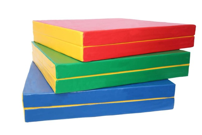 Мат № 8 (100 х 200 х 10) складной 1 сложение "KMSsport" зелёно/жёлтый Мат № 8 (100 х 200 х 10) складной 1 сложение "KMSsport" зелёно/жёлтый