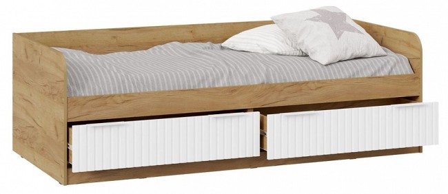 Кровать Хилтон Тип 1 (дуб крафт золотой белый  2042x940x649)