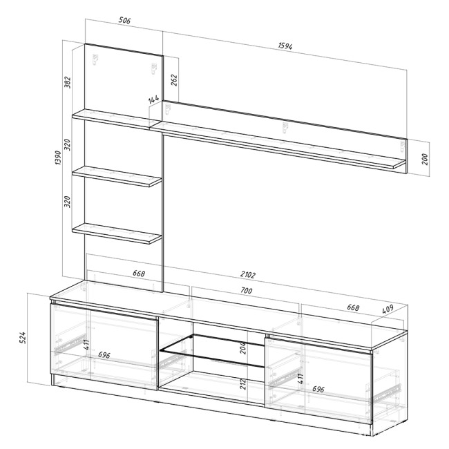 Гостиная Убер ГС-05 Гостиная Убер ГС-05