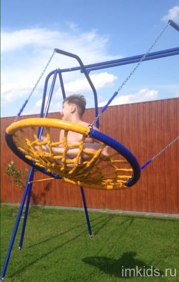 Уличные качели с гнездом "Солнышко"