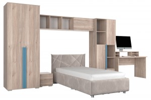 Гарнитур для детской Лайк К105 (дуб мария дуб мария, индиго капучино )