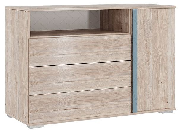 Тумба комбинированная Лайк 26.01 (дуб мария дуб мария, индиго  1050x420x720)