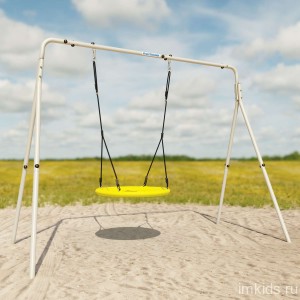 Качели двойные + Качели ГНЕЗДО-СЕТКА 100 см Romana R.103.28.04 (серый)