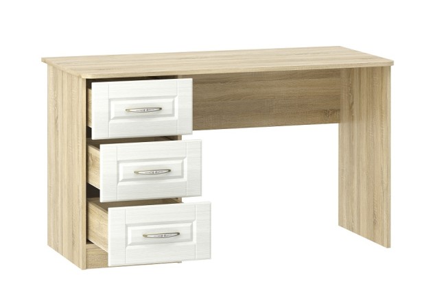 Стол письменный Оливия НМ 011.47-01 М2 (дуб сонома дерево белое  1300x600x750)
