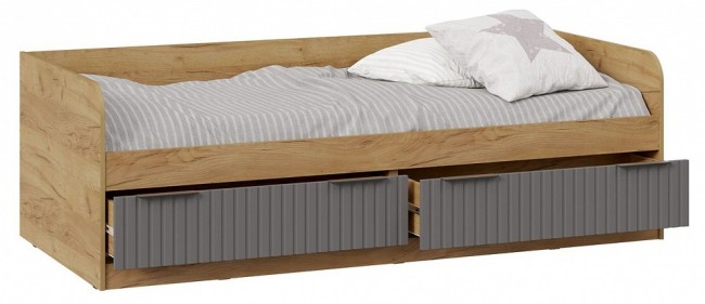 Кровать Хилтон Тип 1 (дуб крафт золотой графит  2042x940x649)