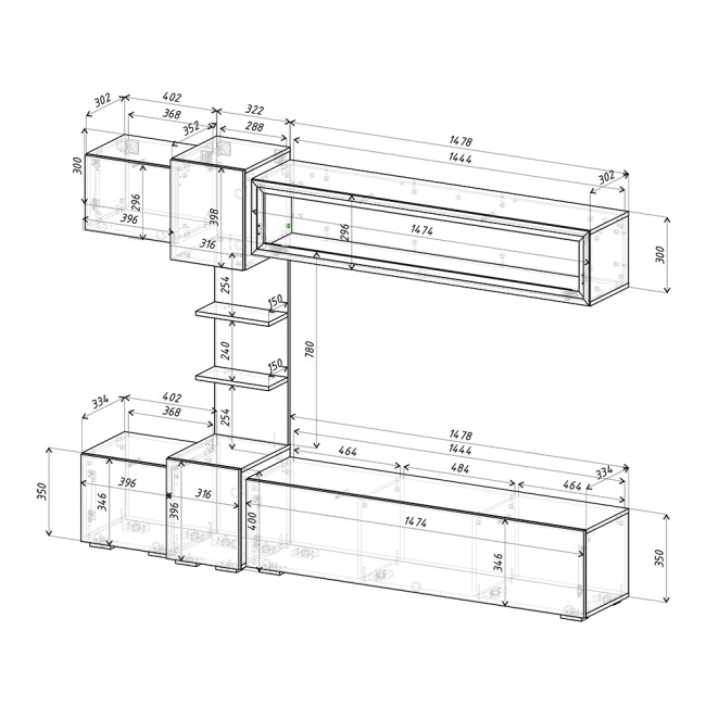 Гостиная Рейн ГС-01 Гостиная Рейн ГС-01