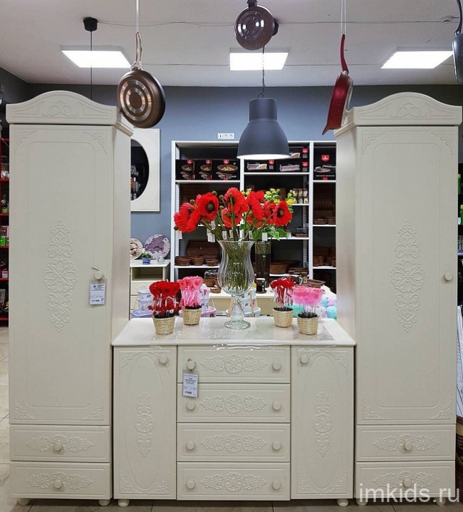 Комод Ассоль плюс АС-19 (ваниль ваниль  1200х480х817)