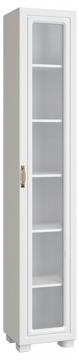 Шкаф-витрина Монблан МБ-22К со стеклом (белое дерево белое дерево, неокрашенный  400x350x2200)