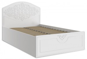 Кровать полутораспальная Ассоль АС-68 (белое дерево   2070x1279x1134)