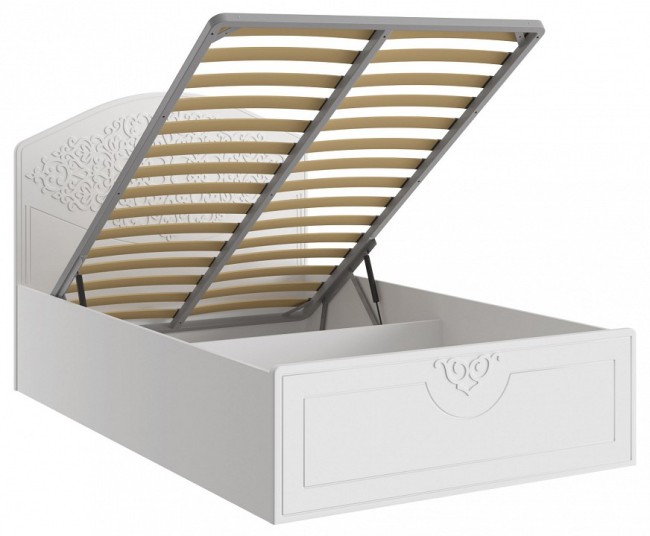 Кровать полутораспальная Ассоль АС-68 (белое дерево   2070x1279x1134)