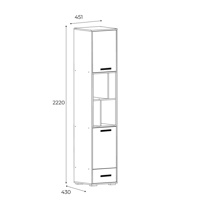 Шкаф для книг Лило