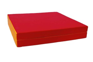 Мат № 8 (100 х 200 х 10) складной 1 сложение "KMSsport" красно/жёлтый