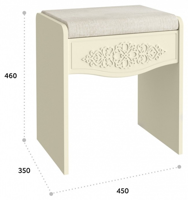 Банкетка Ассоль плюс АС-21 (ваниль  бежевый 450х350х510)