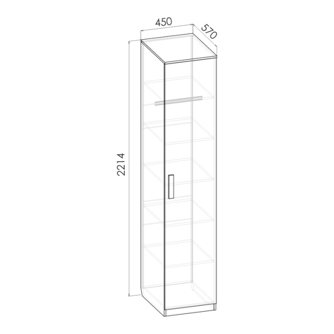Румика Шкаф-пенал ШП