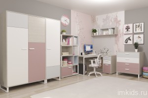 Детская комната  "LIBERTY PINK" комплект 1