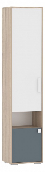 Шкаф для белья Элиот (вяз либерти светлый белый фасадный, вяз либерти светлый, маренго  484x400x2202)