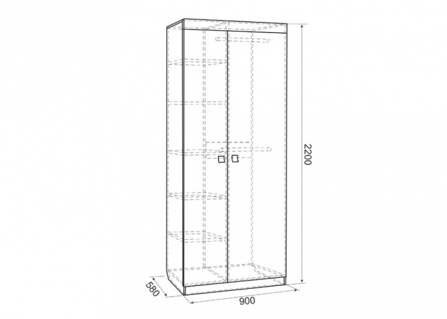 Шкаф платяной Энерджи (дуб сонома белый с рисунком, дуб сонома  900x580x2200)