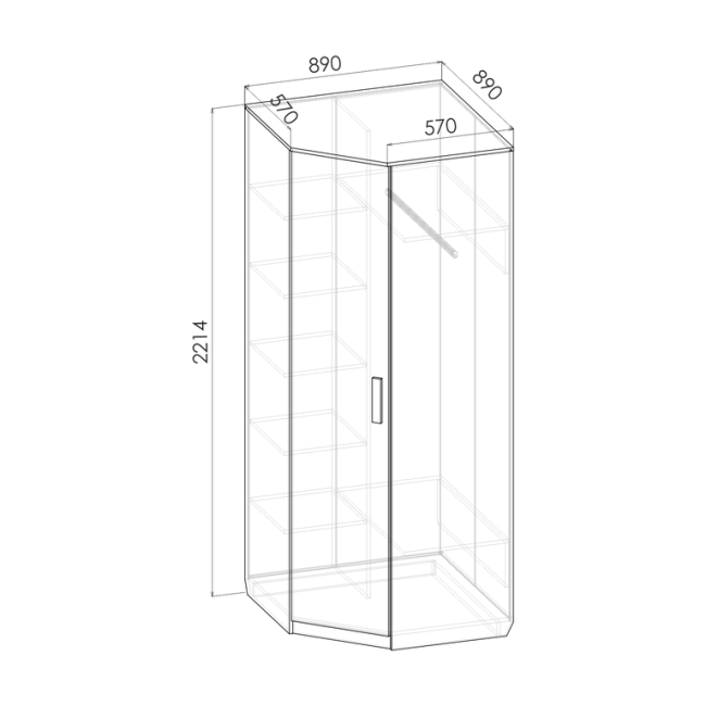 Румика Шкаф угловой ШУ