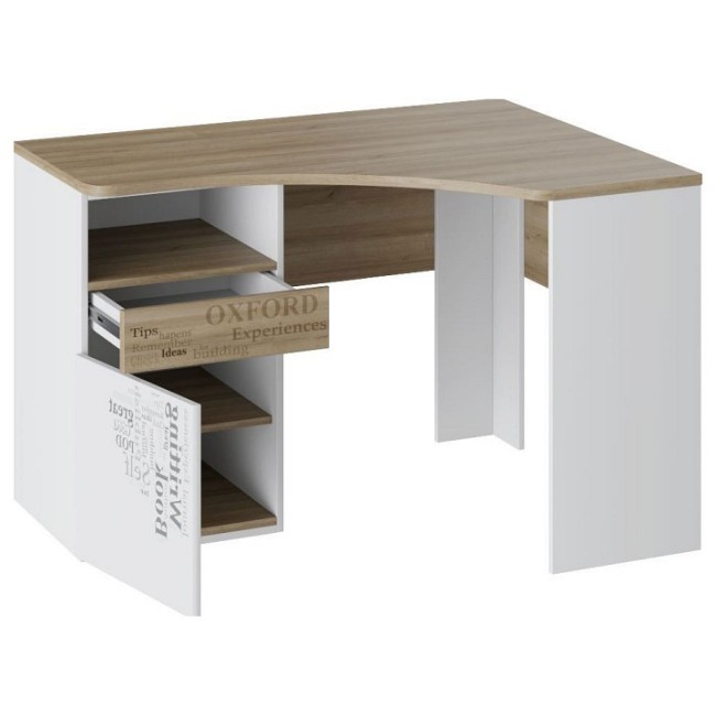 Стол письменный Оксфорд ТД-139.15.03 (белый белый, ривьера  1160x495x758)