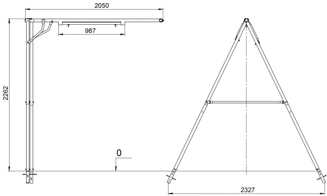 VERESK Дополнительный модель стойка качель (БЕЗ качель) с подшипниковым узлом