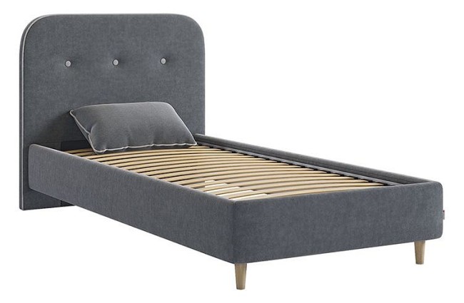 Кровать односпальная Лео 2000x900 мм (  мята, галька 2155x1110x1010)