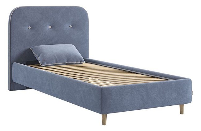 Кровать односпальная Лео 2000x900 мм (  мята, галька 2155x1110x1010)