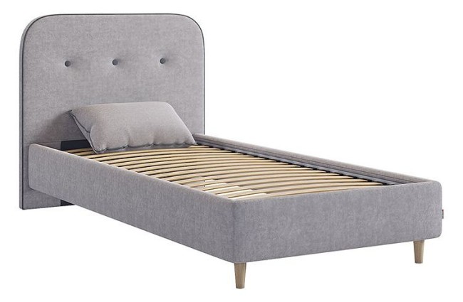 Кровать односпальная Лео 2000x900 мм (  мята, галька 2155x1110x1010)