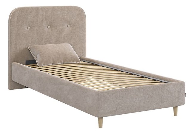 Кровать односпальная Лео 2000x900 мм (  мята, галька 2155x1110x1010)