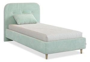 Кровать односпальная Лео 2000x900 мм (  мята, галька 2155x1110x1010)