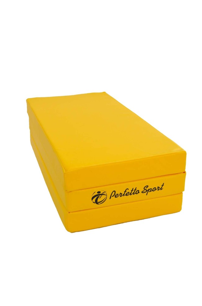 Мат № 4 (100 х 150 х 10) складной "PERFETTO SPORT" жёлтый