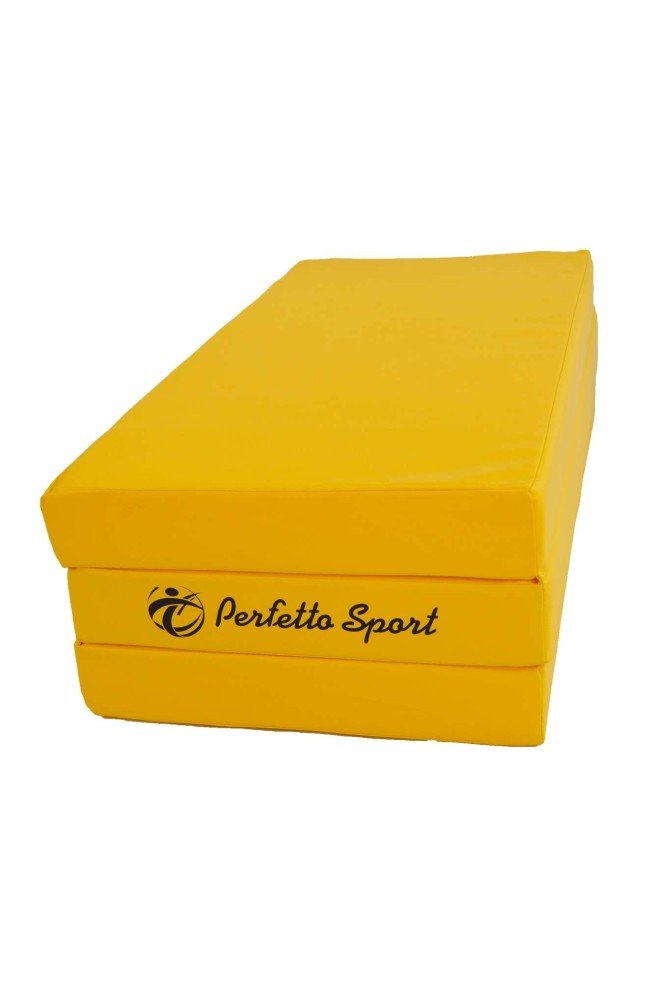 Мат № 4 (100 х 150 х 10) складной "PERFETTO SPORT" жёлтый