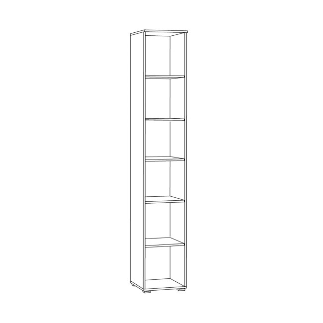 Шкаф-витрина 16.394.03 Остин Белый шагрень, Дуб Золотой