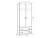 Шкаф платяной Фэнтези MDF-01 (белый рамух белый рамух с рисунком  800x420x1905)