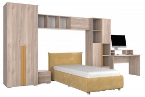 Гарнитур для детской Лайк К106 (дуб мария горчица, дуб мария медовый )